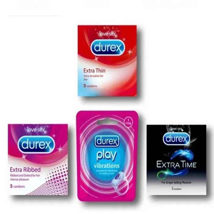 Durex Extra Ad Premium Condoms for Longer and Sustained Pleasure Sex Products for Play Time and Increased Sensitivity