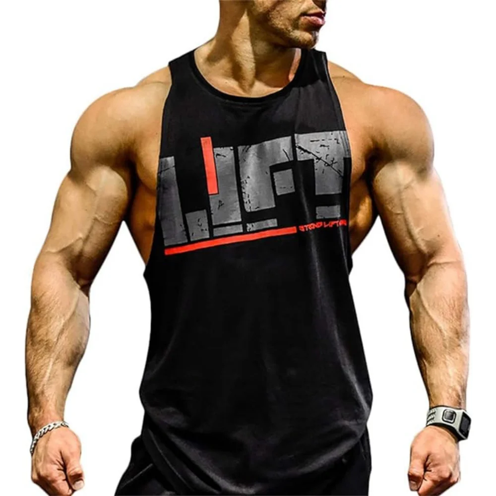 Custom OEM Breathable Gym Athletic Fitness Sublimation Printed Moisture Wicking Workout Muscle Tank Tops For Men