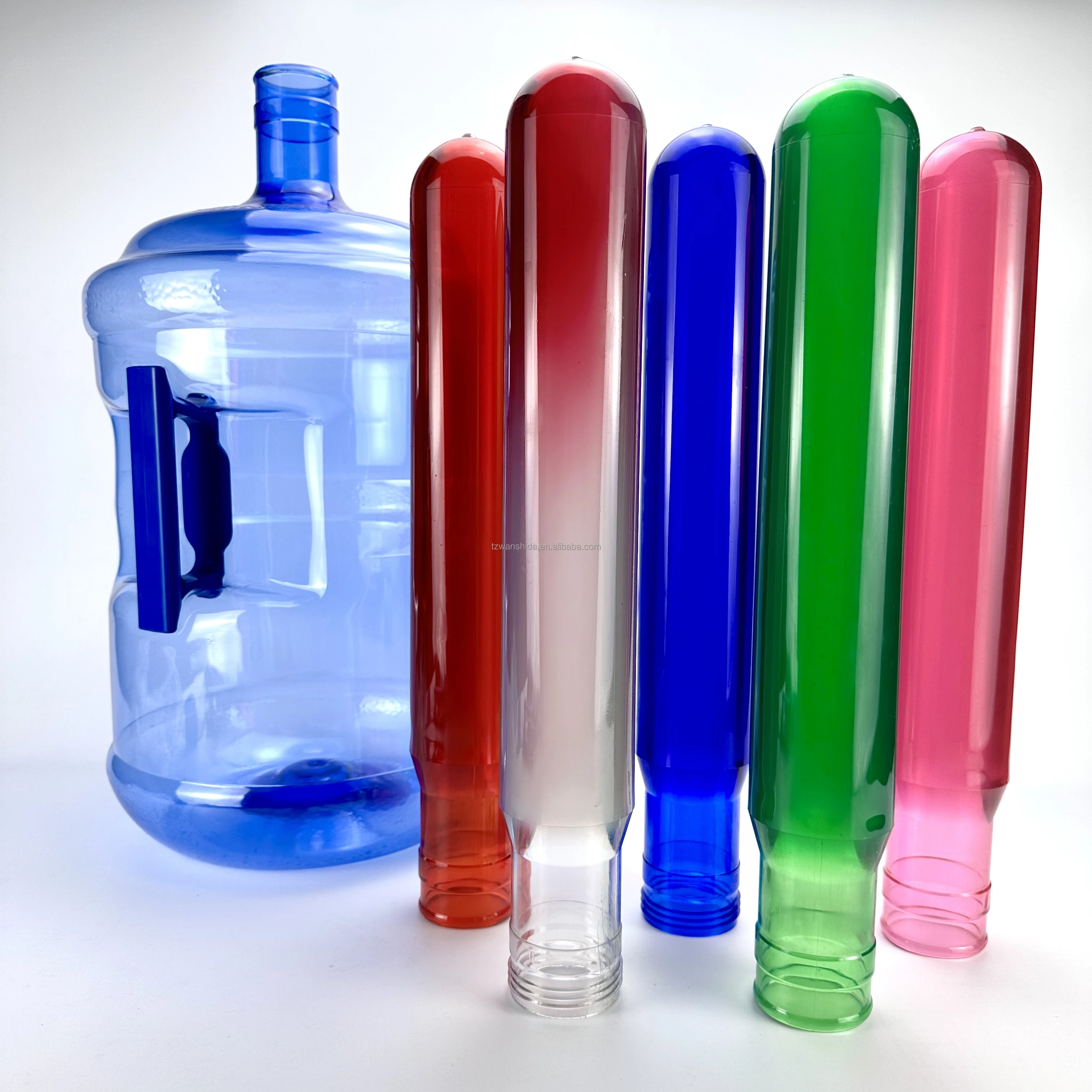 china manufacture new 55MM 700g 730g 750g 5gallon pet preform 20liter preforms with blue black color