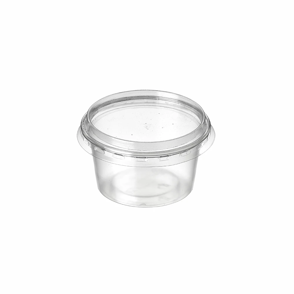 Plastic Sauce Containers 30cc Round Self-Covered Transparent Polypropylene Material High Quality and Best Price from Turkey