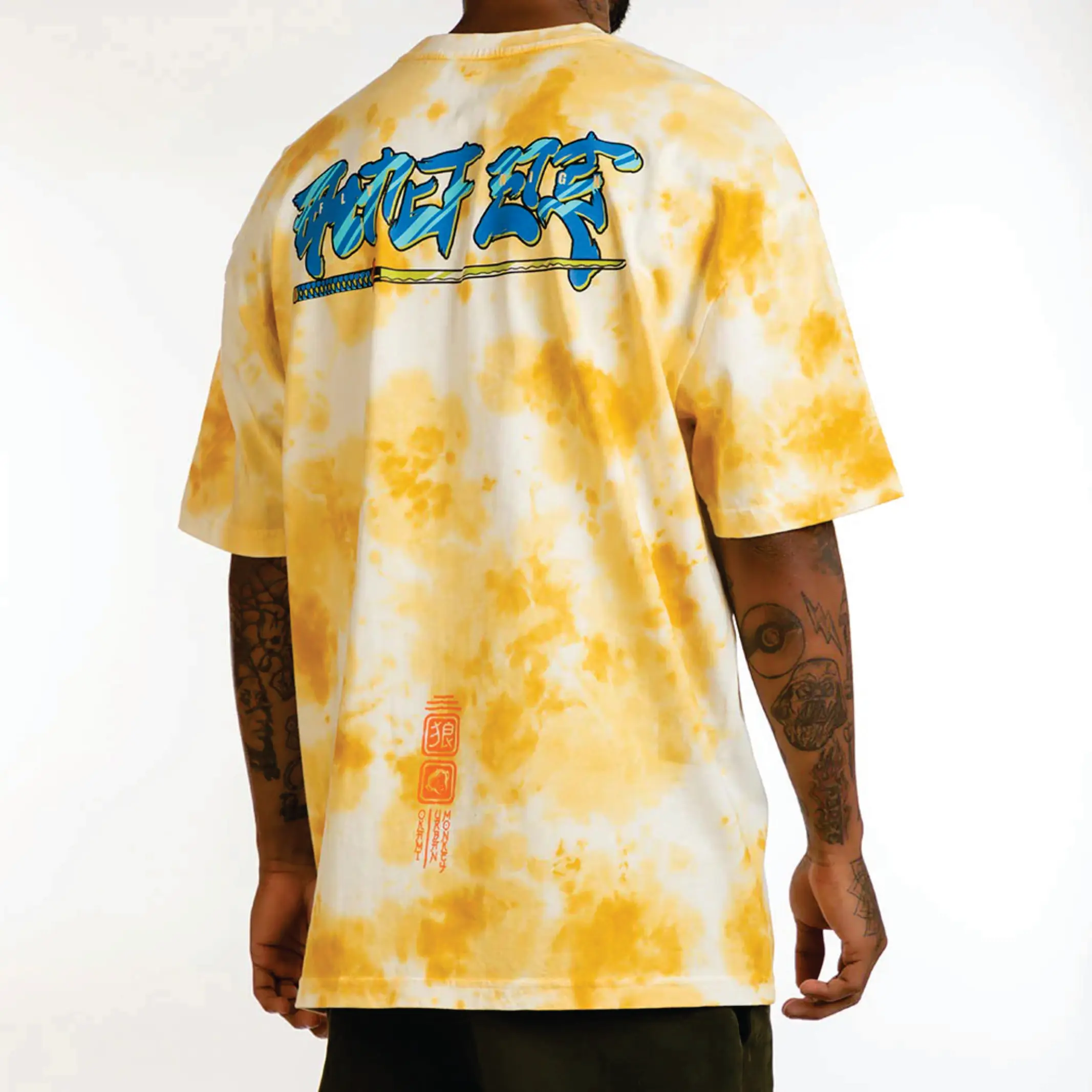 Wholesale Black Hip Hop Acid Wash T-Shirt - Custom Logo Oversized Vintage High Street Tee for Men