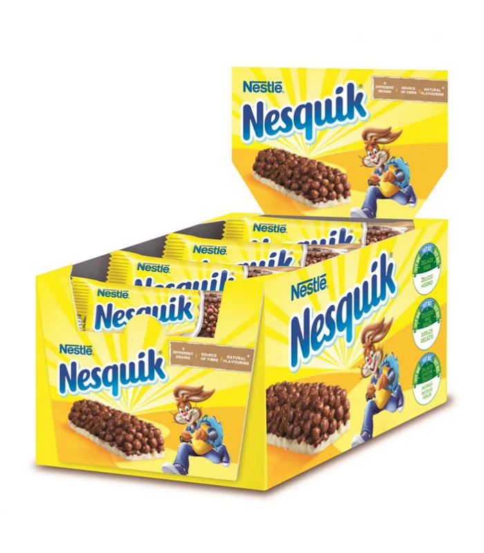 Original Nesquik Chocolate breakfast  Cereal  quality  Cereal Bars,150g (6*25g) Box  (150 g)