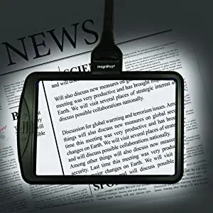 3X Magnifying Glass with Light and Stand extra large and clear viewing area