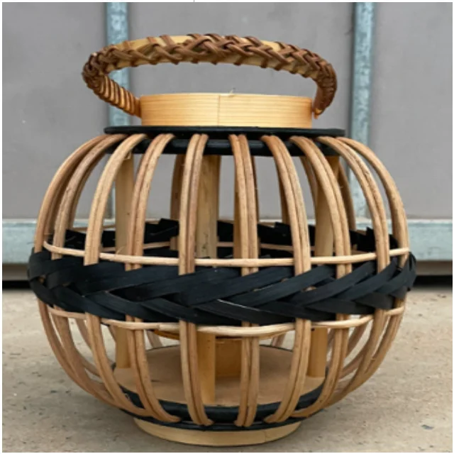 Wholesaler bamboo woven round Lamp Shade Light Chandelier Shades bamboo Lampshade Ceiling Cover Hanging