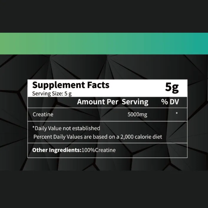 Oem Private Label Sports Nutrition Creatine Powder Creatine Supplement Customized Monohydrate Creatine Powder