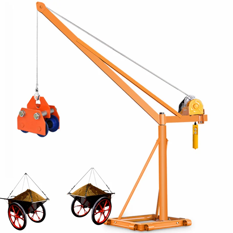 Mini Crane 200kg 300/400kg 500kg 800kg 1000kg Mini Electric Crane 380/220V with Winch/Hoist