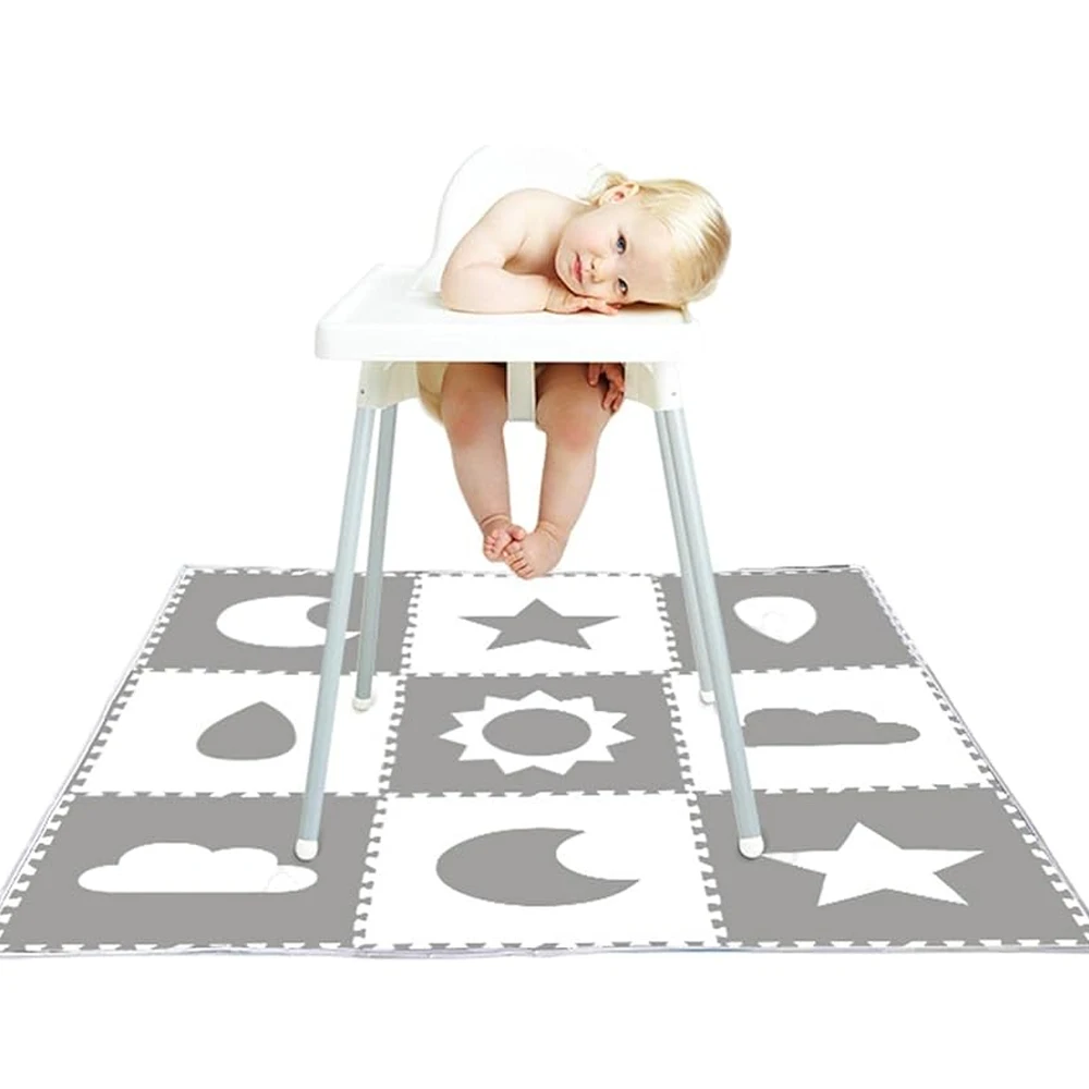 Low MOQ Non-Slip Floor Protector colorful floor mats for dining table Portable Playing splat Mat for high chair Disposable Mats