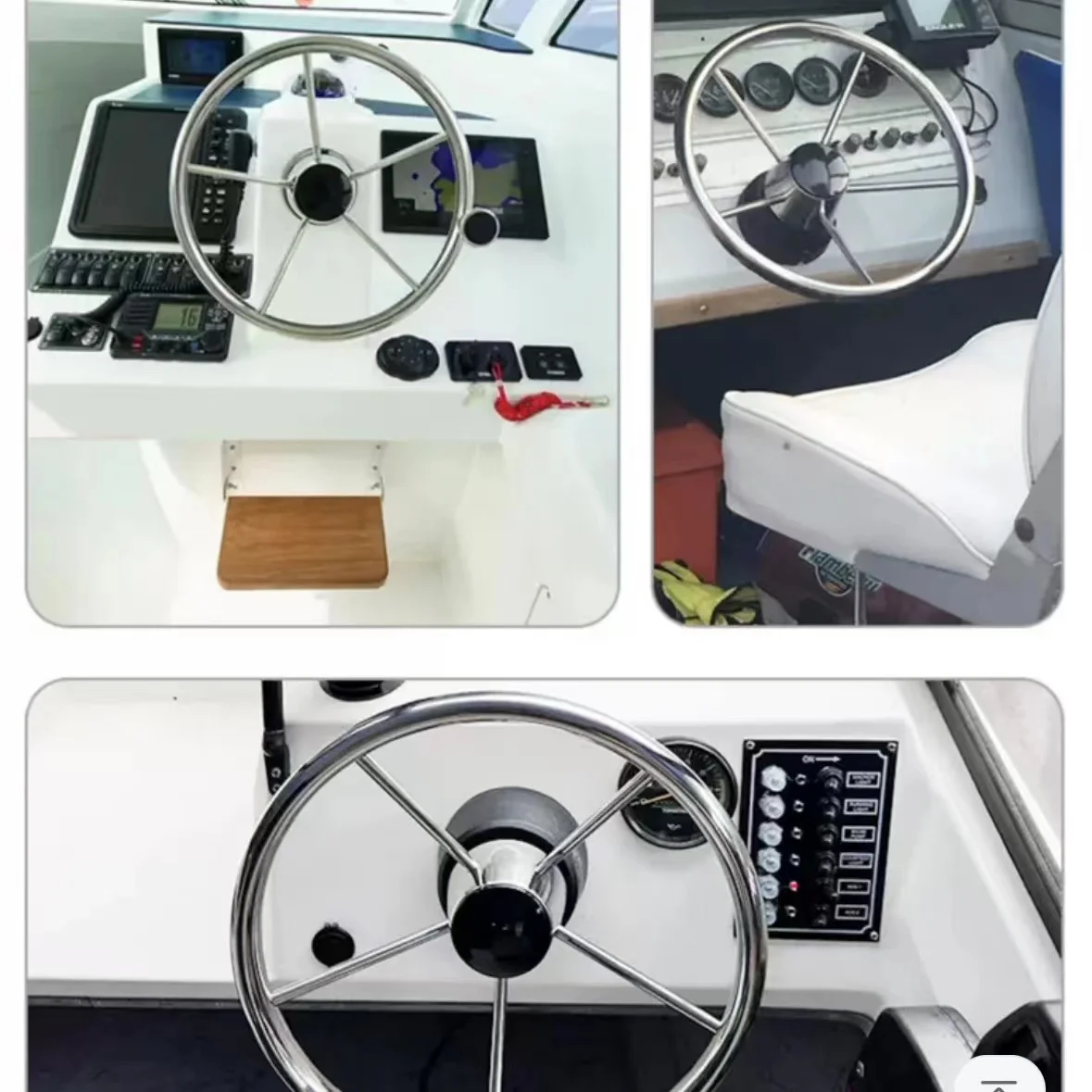 High Quality OEM 316 Stainless Steel casting service Marine Steering Wheel New Hot Sale Boat Fitting with Spoke Marine Hardware