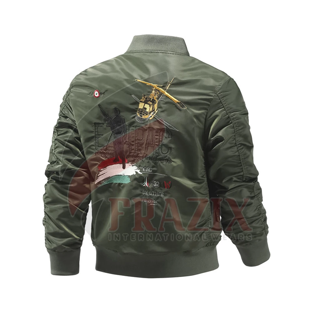 Private Label Men Winter Satin Bomber Jacket For Boy and men Oversize Plus Size Satin Bomber Jacket