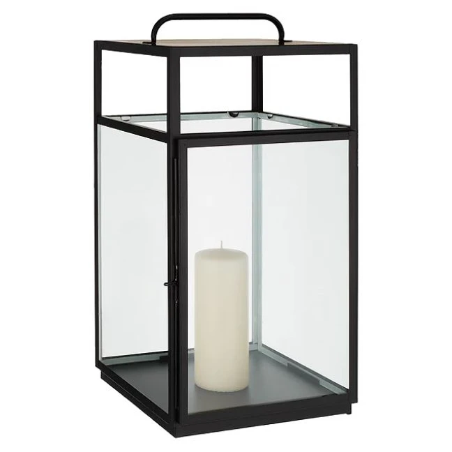 Low Price Black Powder coat Large Iron Best Quality Candle Lantern for Home Decoration Holiday Occasions and party rentals