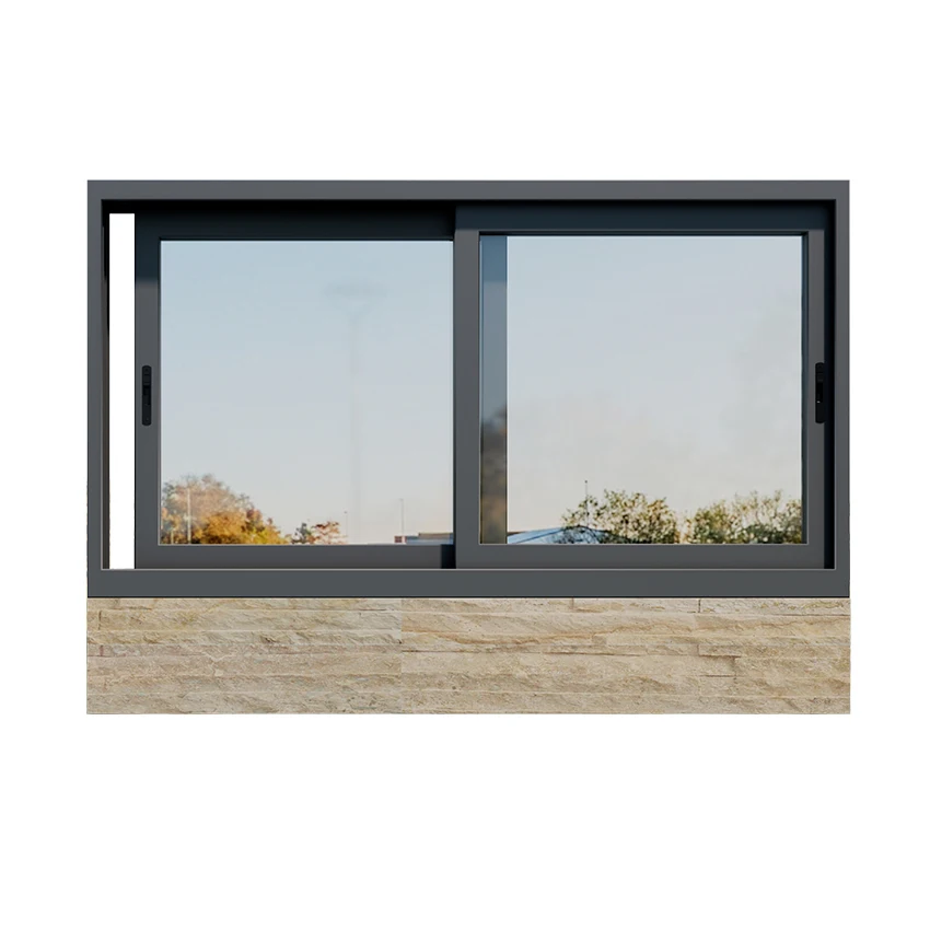 Hot Selling Aluminum Sliding Window Bedrooms Wood Grain Colour Rainproofing With Ce Certificate
