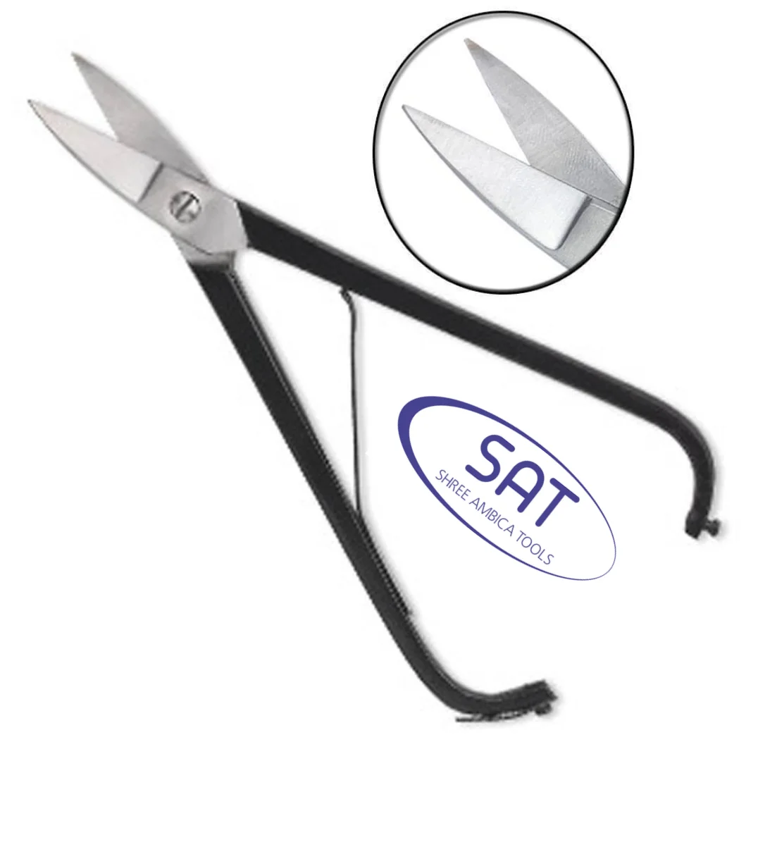 SAT Black Handle Shears Pliers Flat Stainless Steel Shears Jewelry Gold Silver Working Tools Great Britain Scotland