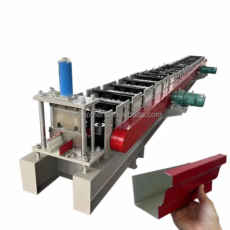 GI PPGI Rain Water Round/K Gutter Machinery Manufacturer for Automatic Furring Channel Cold Roll Forming Machine