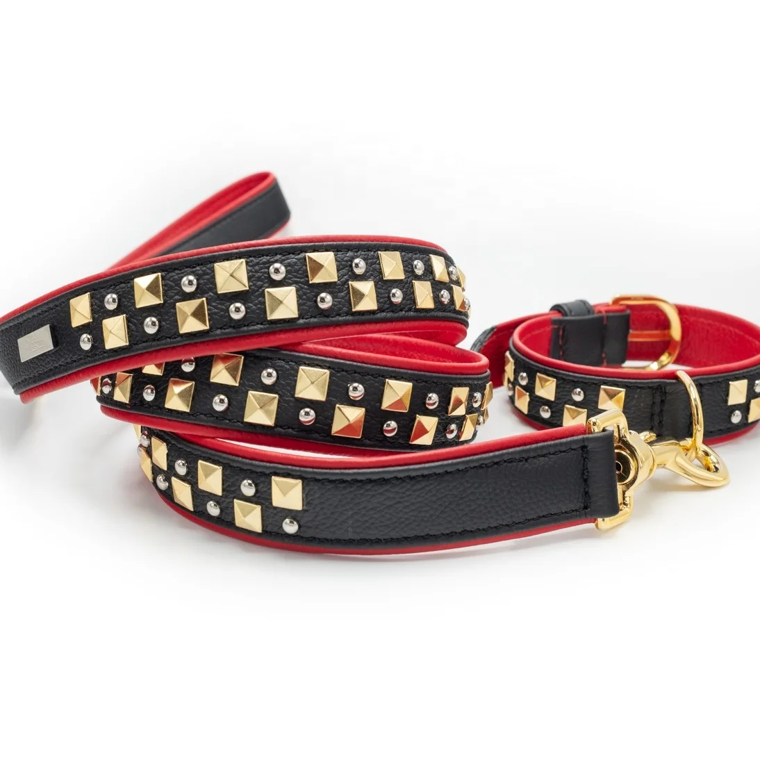 Handmade Genuine Leather Dog Collar and Leash Set Premium Quality Wholesale Dog Lead and Collar
