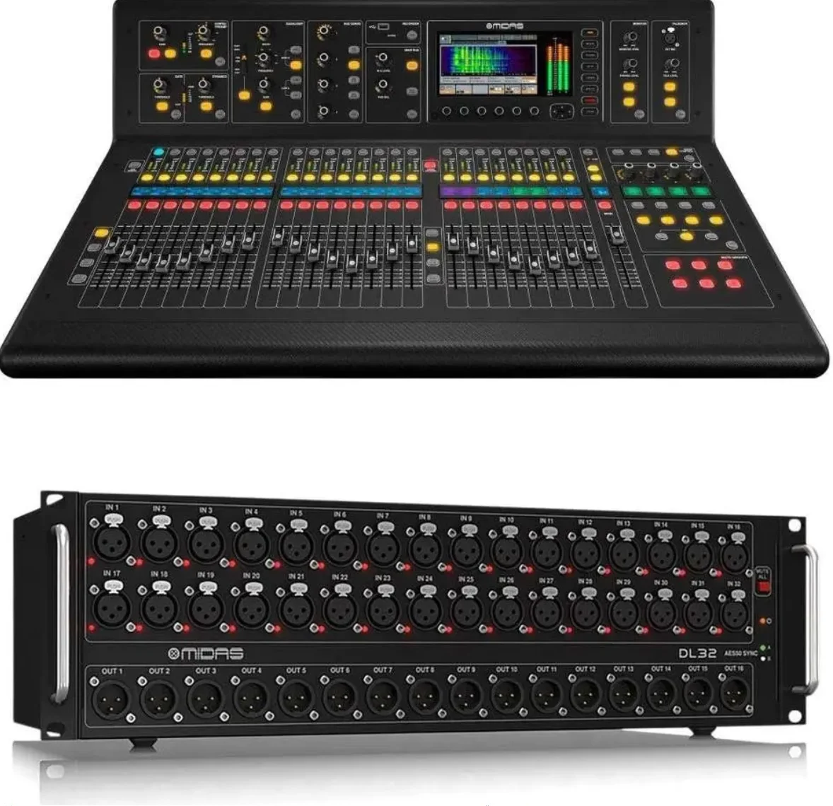 Brand new Midas M32R Live Digital Mixer DL32 Stage Box 150 Cat5 Network Cable Spool digital mixer audio mixer
