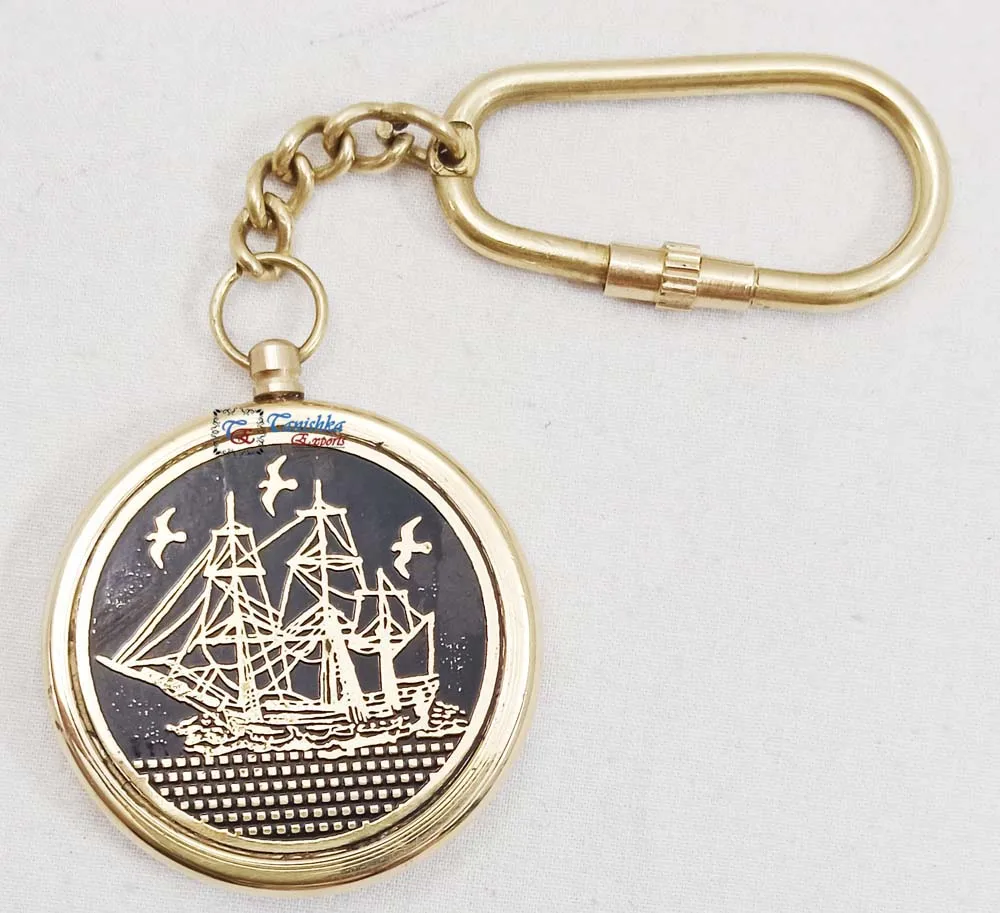 Brass Antique Calendar Key Chain Vintage Nautical Gift Keychain Best Birthday Gift Christmas Gift Keychains