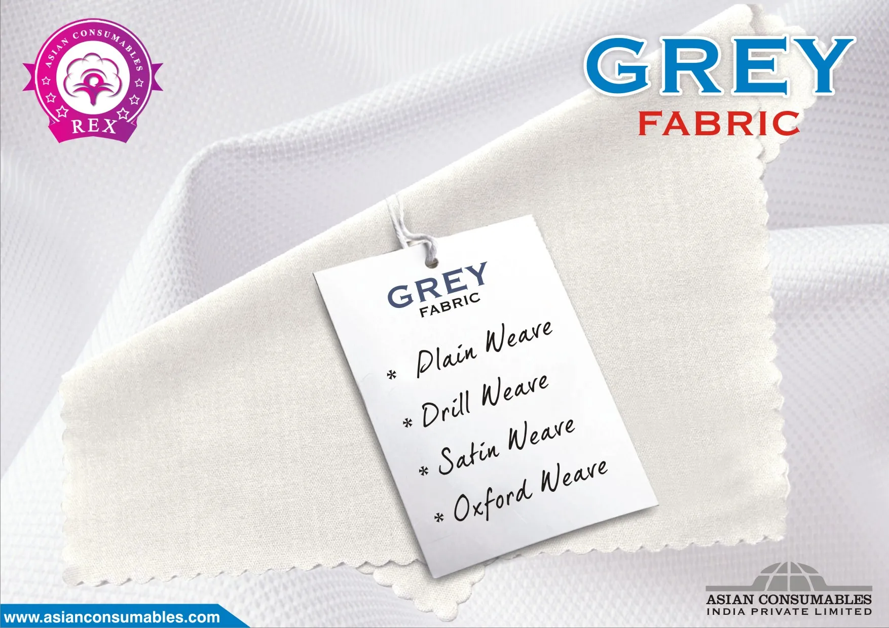 Best quality Natural Grey 100% cotton loop knit fabrics with roll packing by top mercerized cotton yarn exporters