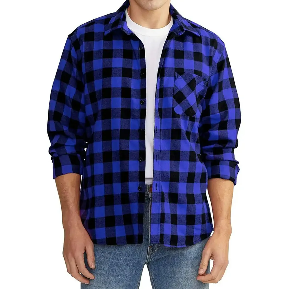 Мужская фланелевая рубашка в клетку