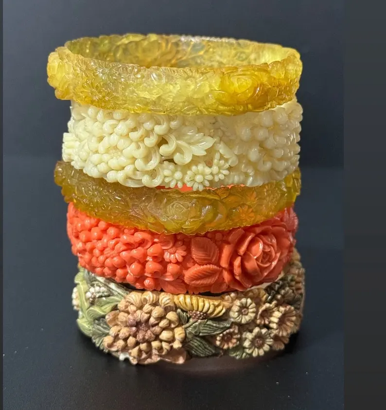 New arrival Bone bangles natural colour customise size for girls fashion jewellery from India agate