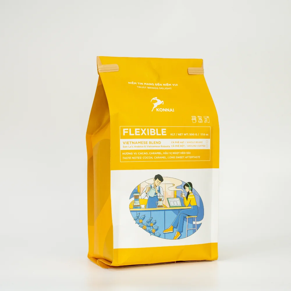 Freshly Roasted Coffee Bean Ground Coffee From Vietnamese 100% Robusta Packing 250-500g Pouch