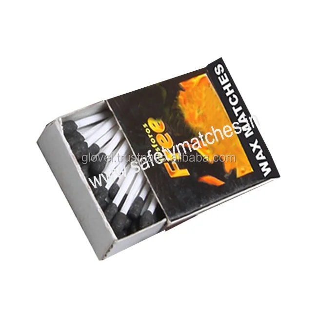 Good quality paraffin wax matches  40 mm x 33 mm x 12 mm export quality wax sticks moisture proof with carton packing