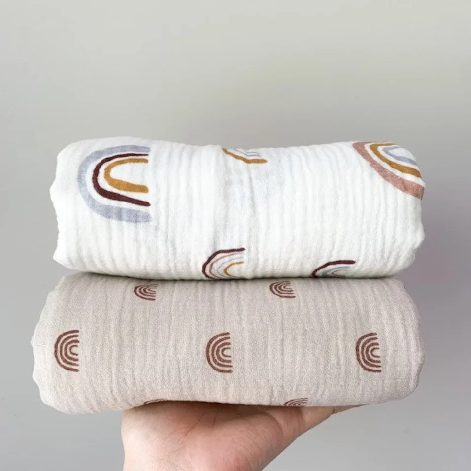 100% Cotton Baby Muslin Swaddle Blankets Super Soft Breathable Comfy Baby Swaddle Wrap Set Receiving Blanket For Infant