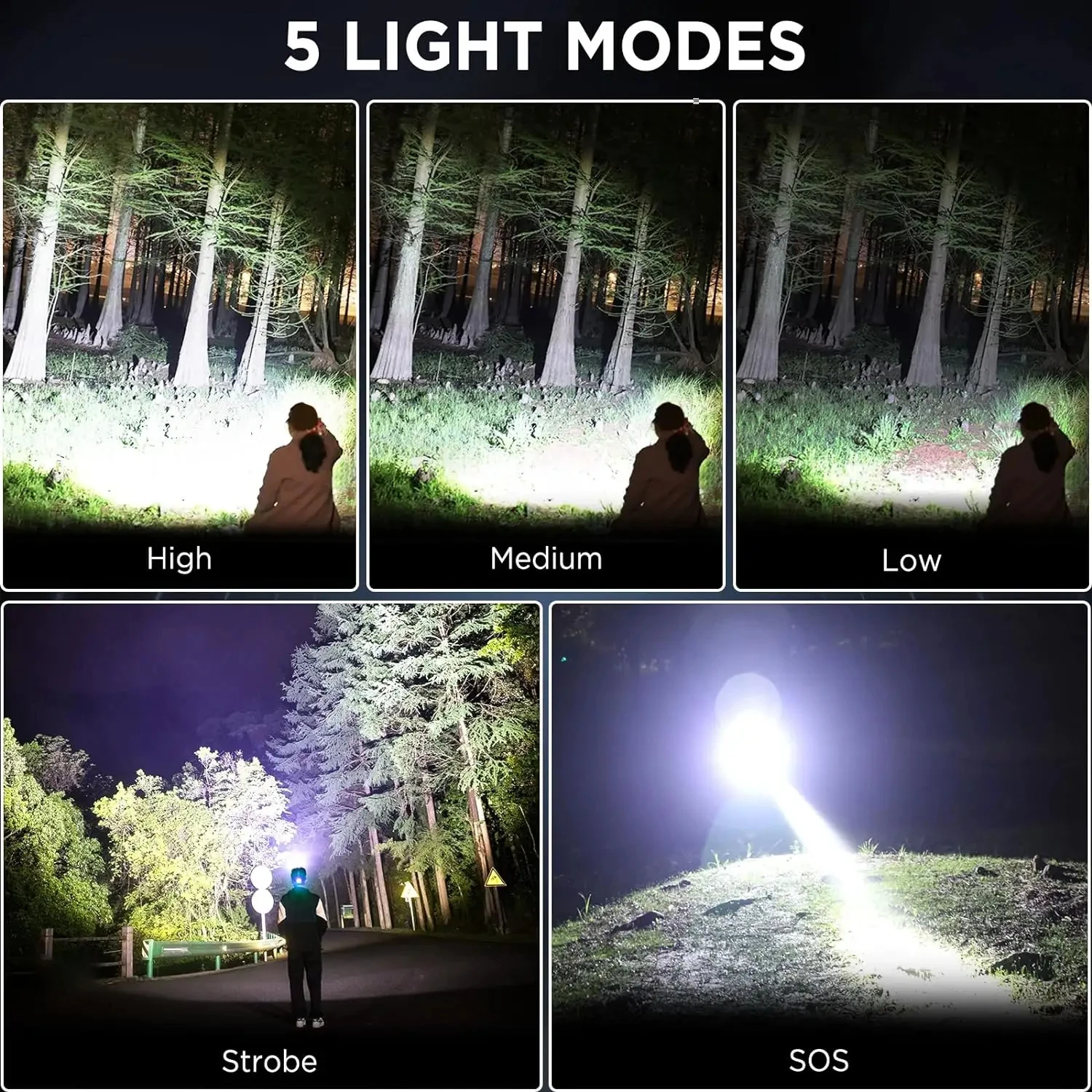 P50 P70 P90 Outdoor Camping LED Waterproof Zoomable USB Rechargeable 18650 Battery Head Lamp