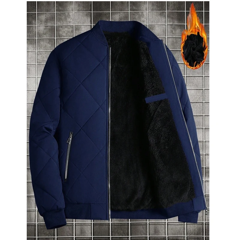 Hot Selling Warm Fashion Style Custom Design Hooded Quilted Nylon  with inside Wool Winter Jackets for Men