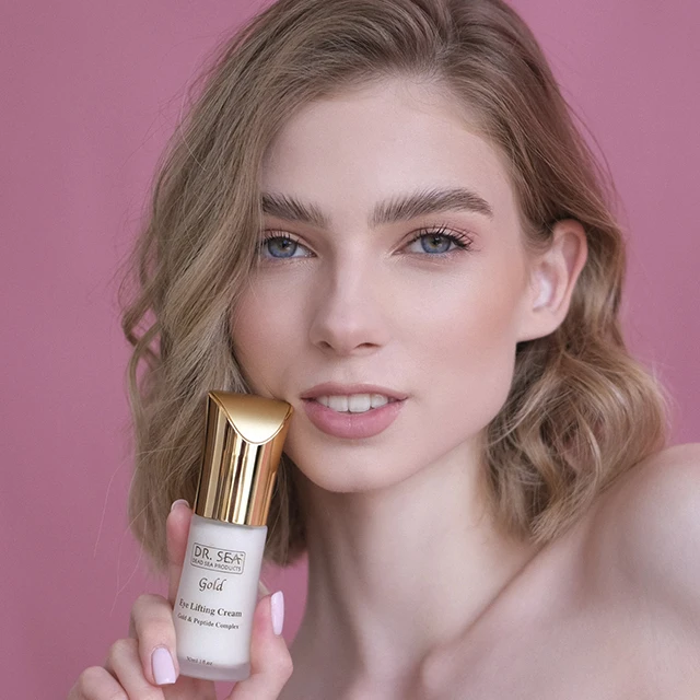 Anti aging Eye Lifting Cream - Colloidal Gold, Peptides, Shea butter and Hyaluronic Acid for Adults Female Private Label