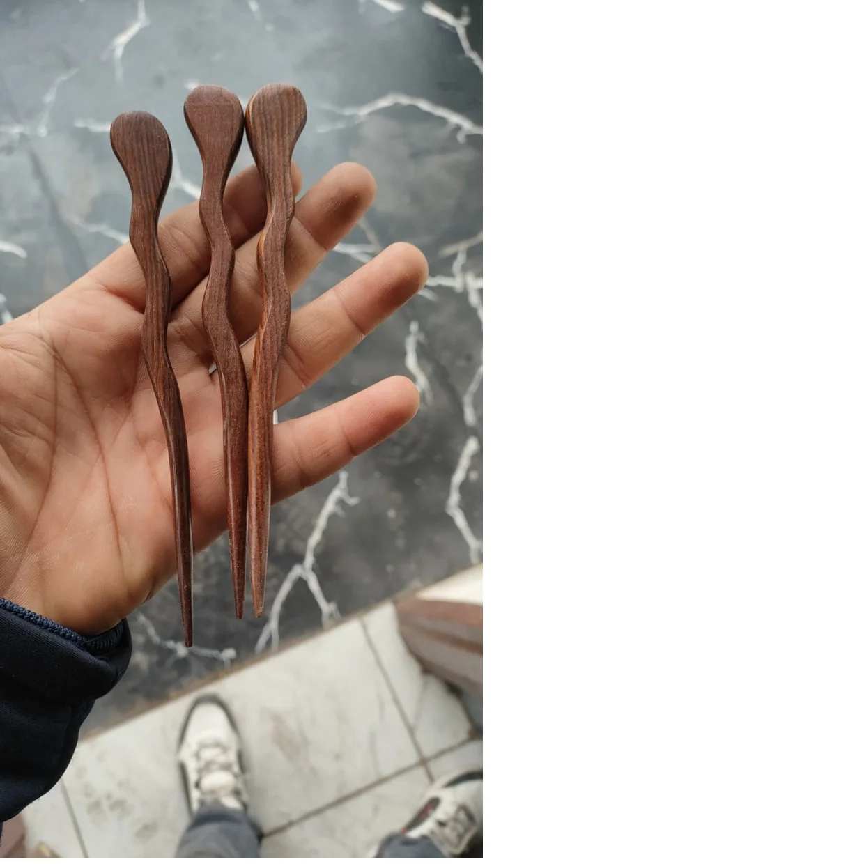 custom made natural wooden hair sticks ideal for hair accessory stores ideal for resale available in an assortment of sizes