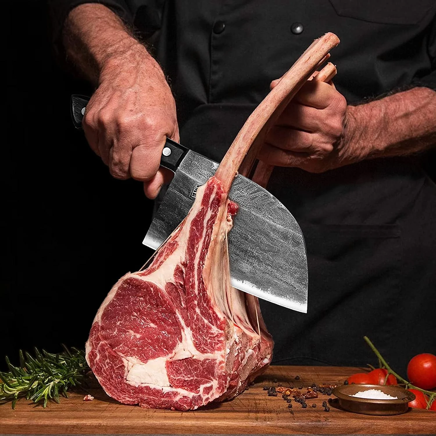 Top High Quality Wholesale chef Hand Made Forged Serbian Butcher Knife with Cover for chef made in Pakistan USA supplier