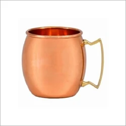 Made By India New Best Design AHA 12064 Copper Mug with Brass Square Handle