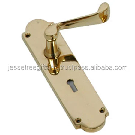 Modern Style Metal Door Lock With Gold Plating Finishing Rectangle Shape Premium Quality For Building Hardware