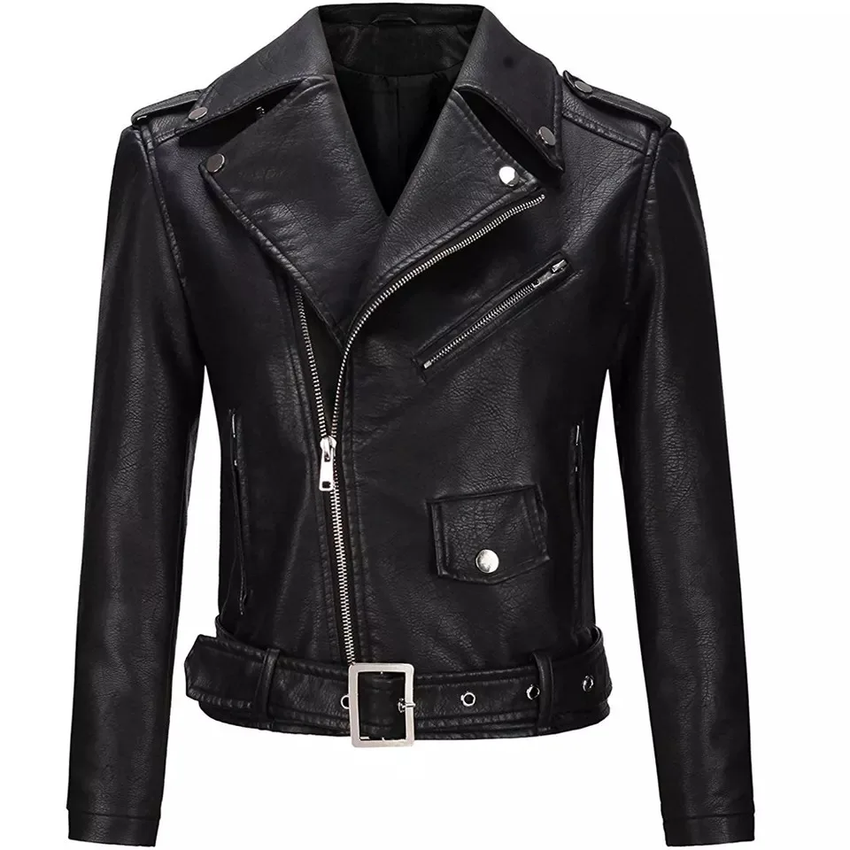 Wholesale Leather Jacket For Women Fashion Leather Motorcycle Jacket Plus Size  Leather Tops Lightweight Short Jacket Coat