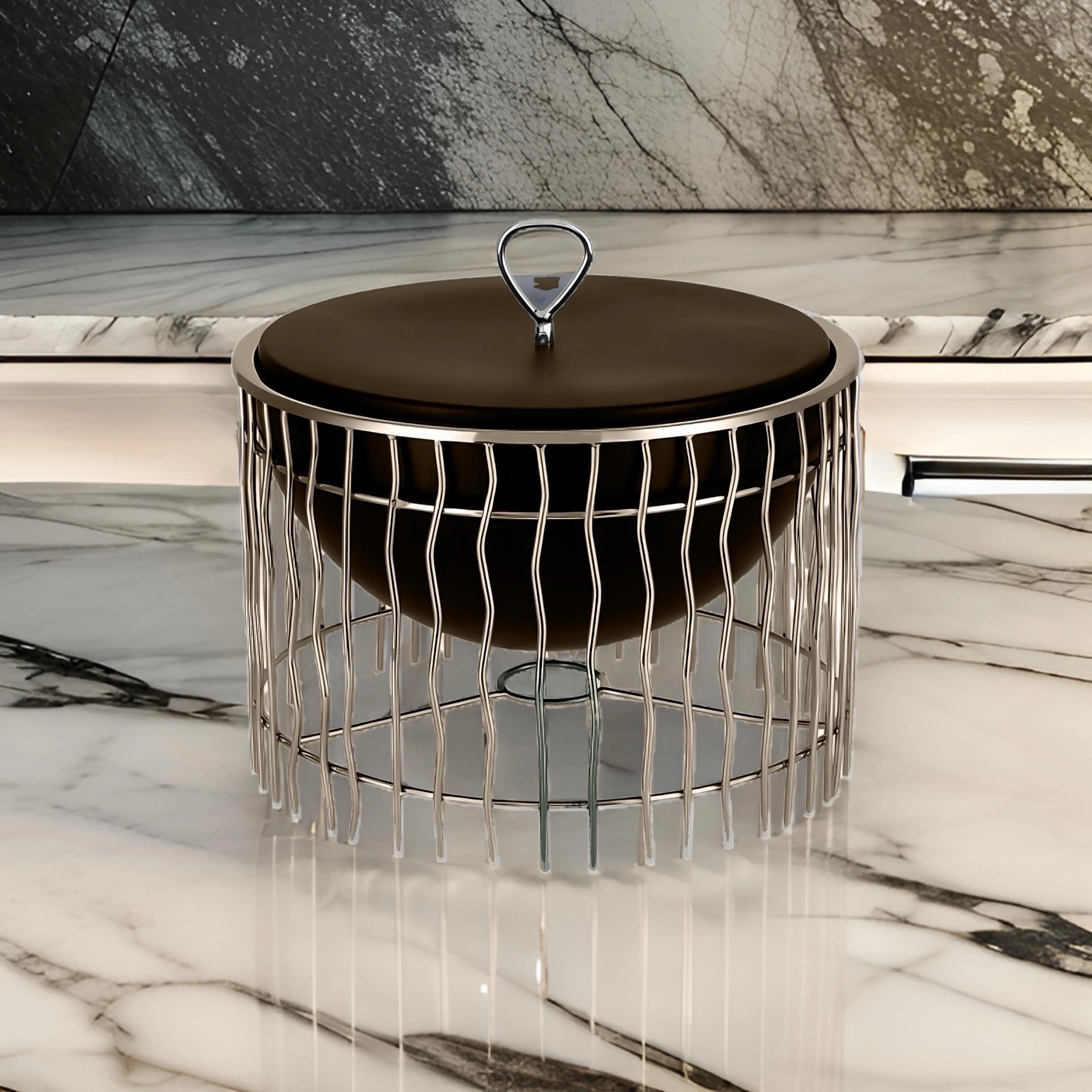 Hot selling hot pot stainless steel Casserole Dish with lid Metal Stand soup pot milk pot round Food warmer