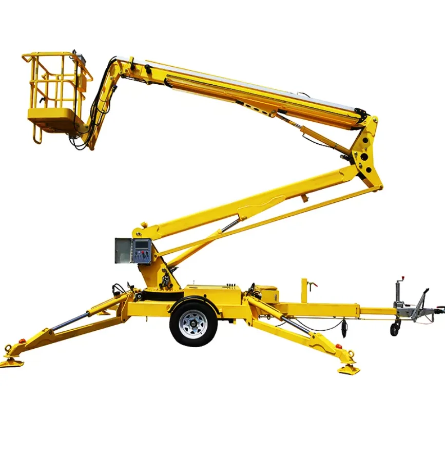 16m Man Boom Lift Articulated Towable Boom Lift Trailer Mounted Cherry Picker Man Lift