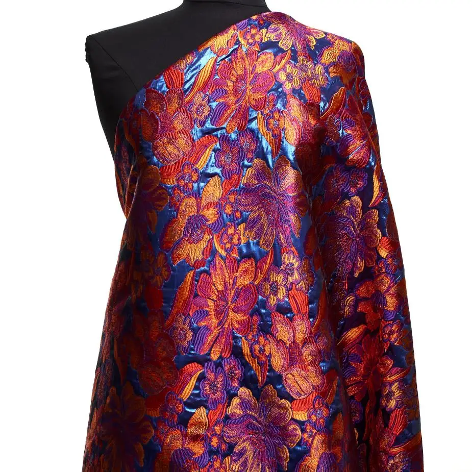 Premium jacquard floral fabric for sale with no minimum order quantity
