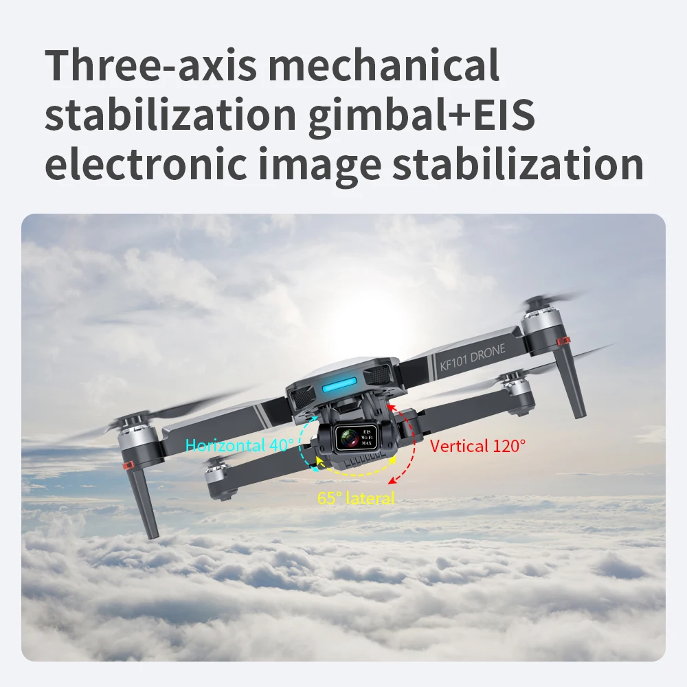 KF101 MAX 4K GPS With 4K HD Camera EIS 3 Axis Gimbal Long Range 5G WIFI Transmission Video FPV RC Quadcopter Drones