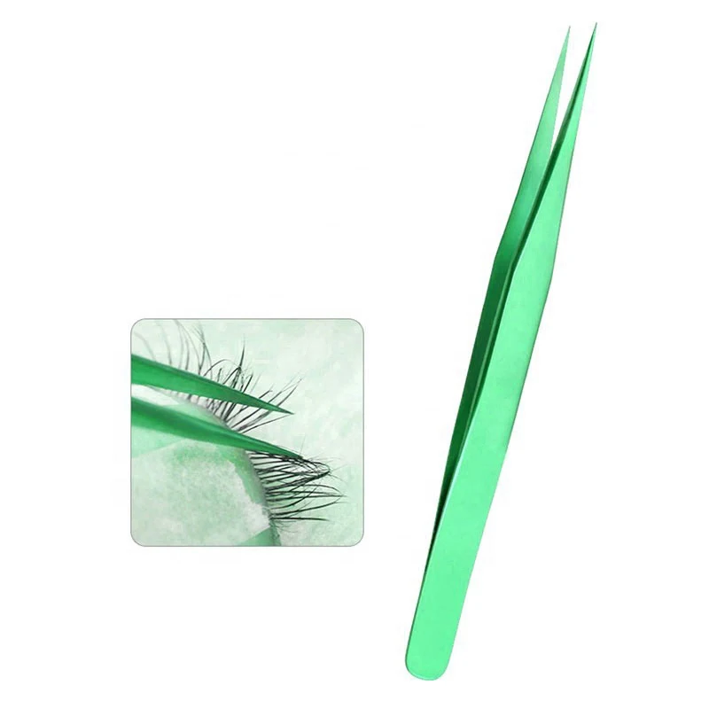 2024 New Design Stainless Steel Eyelash Extension Tweezers Volume Eye Lashes Make up Tool Tweezers
