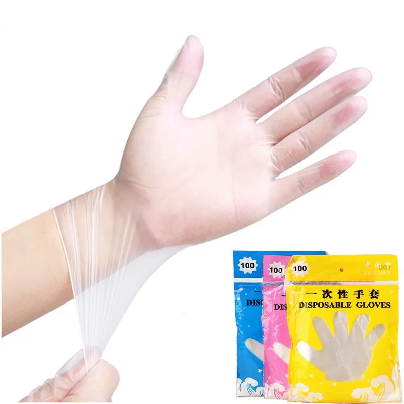 Kitchen Disposable Gloves Plastic Film Household Gloves Clean Hygienic Transparent Thickening Disposable Kitchenware