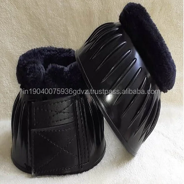 Premium quality Wholesale Bell Boot covered with synthetic leather mink lining horse boot overreach boot India