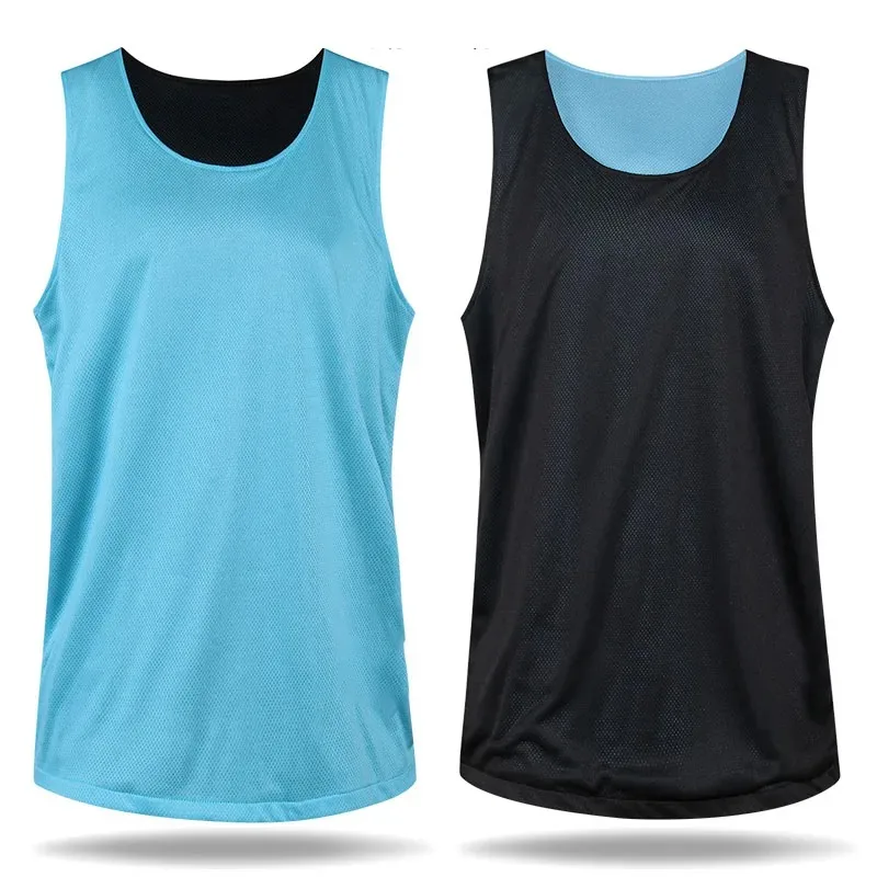 Reversible Basketball Jersey Quick Drying Double Side Reversible Jersey Custom Sportswear Sleeveless Men Basketball Jersey