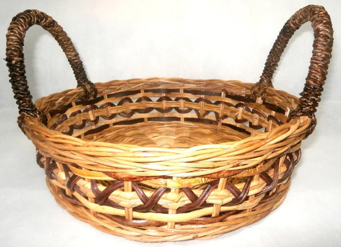 Home Decor Basket Modern Hand Woven Craft Eco Friendly Bamboo Wooden Picnic Fruit Basket Rattan Storage Basket Flowers