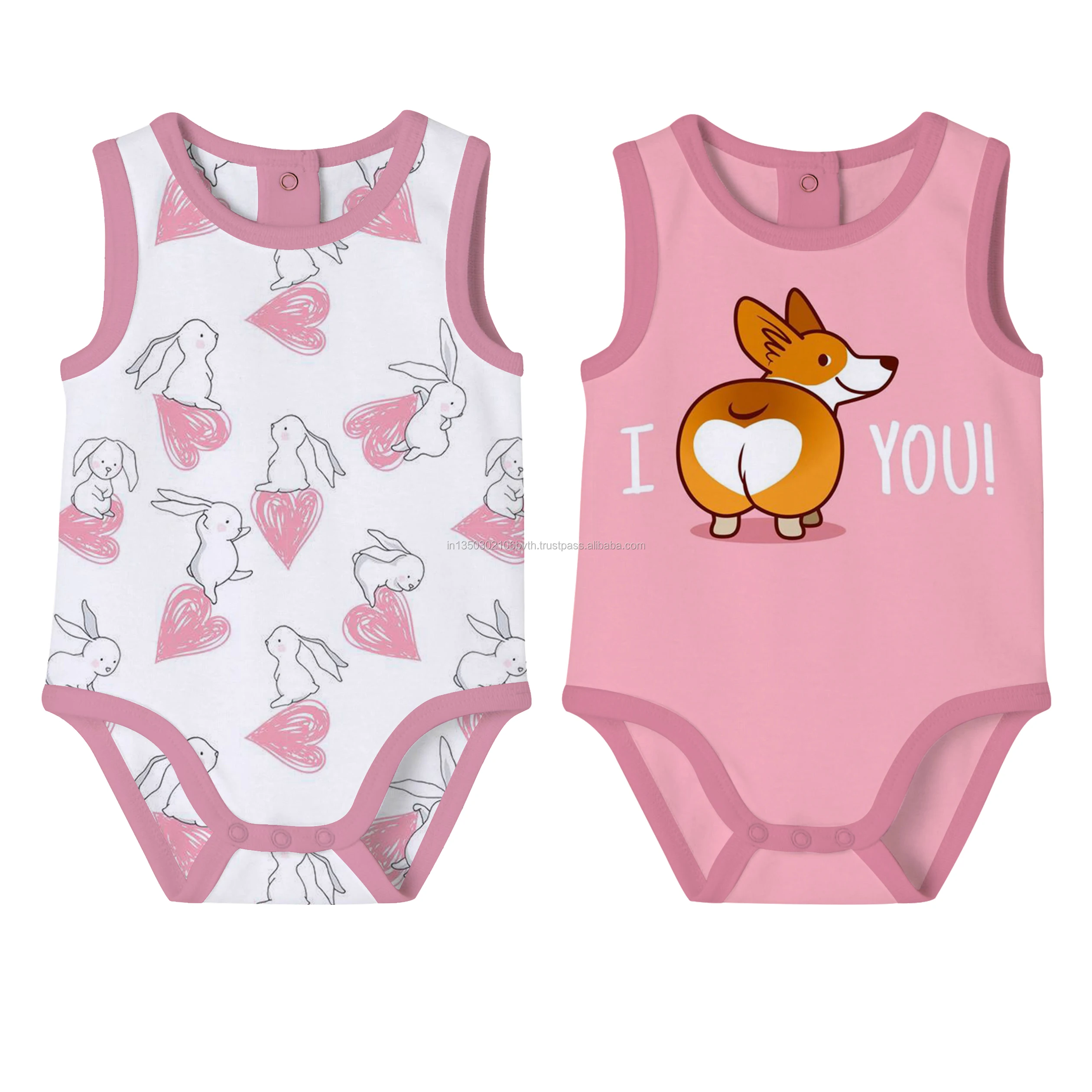 Premium Quality Unisex 100% Cotton Knitted Bamboo Fabric Romper Custom Size Print Pattern Baby Clothing 3 Years+ Export India