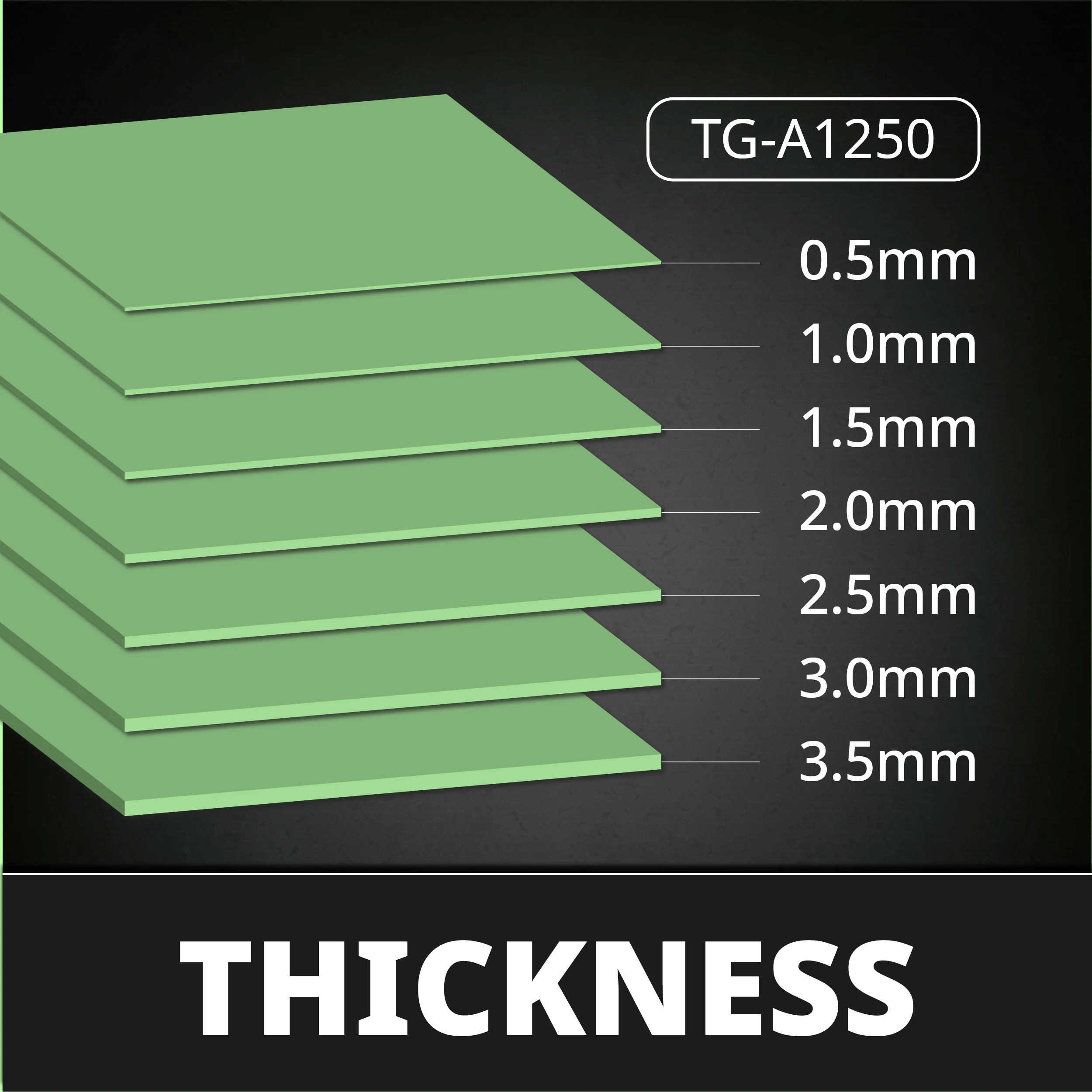 TGA1250 ultra soft sticky silicone rubber pads thermal conductive pad for pcb