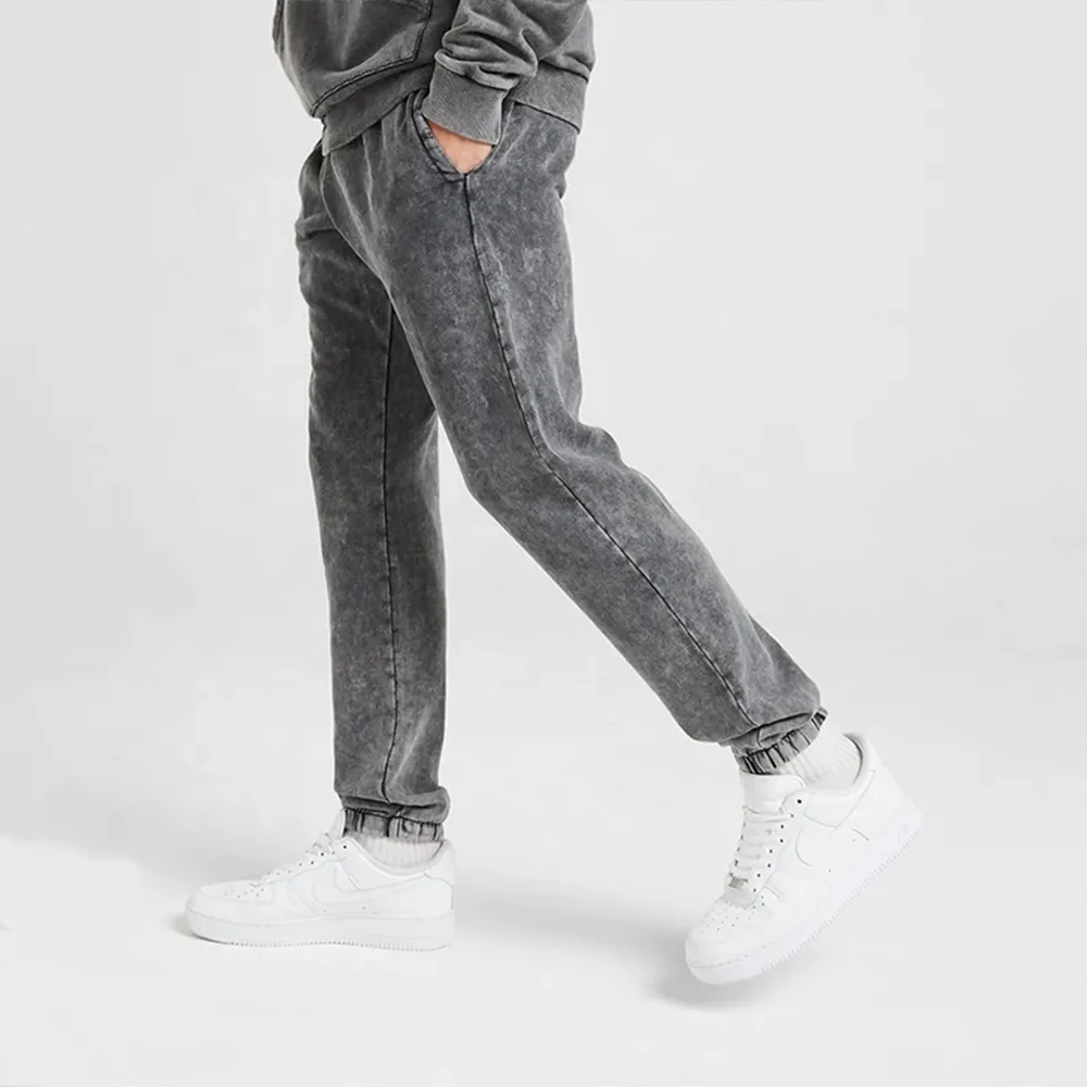 100% Cotton Acid Washed Crop zipped Hoodie Jogger Tracksuit Women Embroidery Patch flare Stacked Sweatsuits