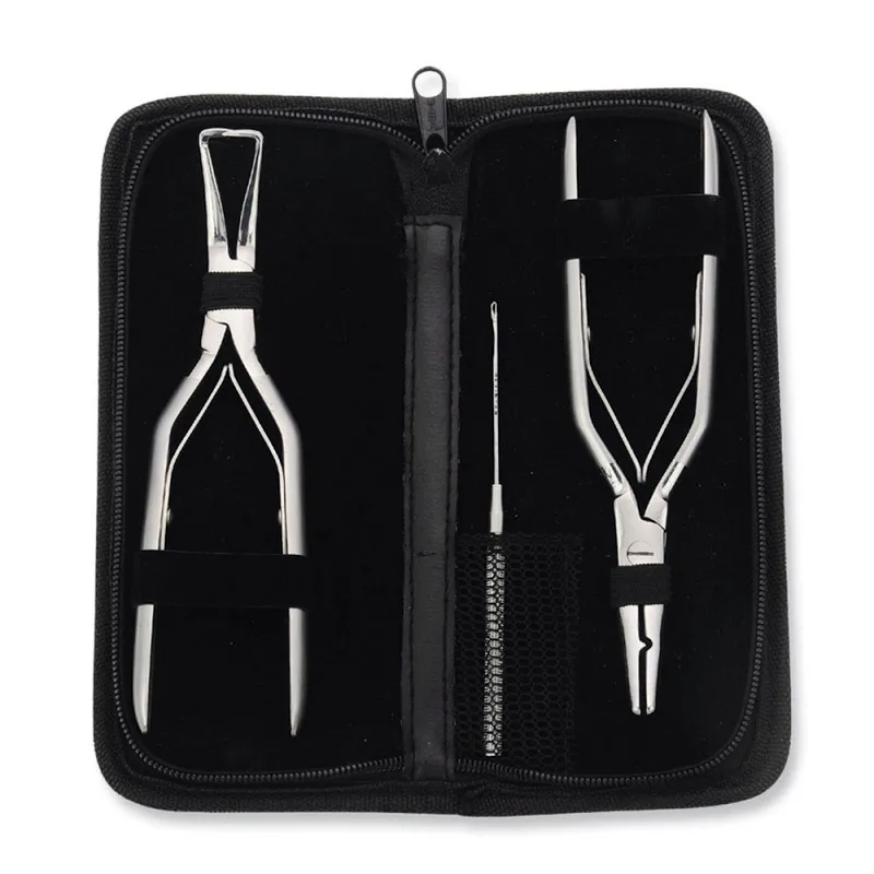 Professional Hair Extension Tools 2 Styles Hair Plier Set for Wig and Hair Dreadlocks