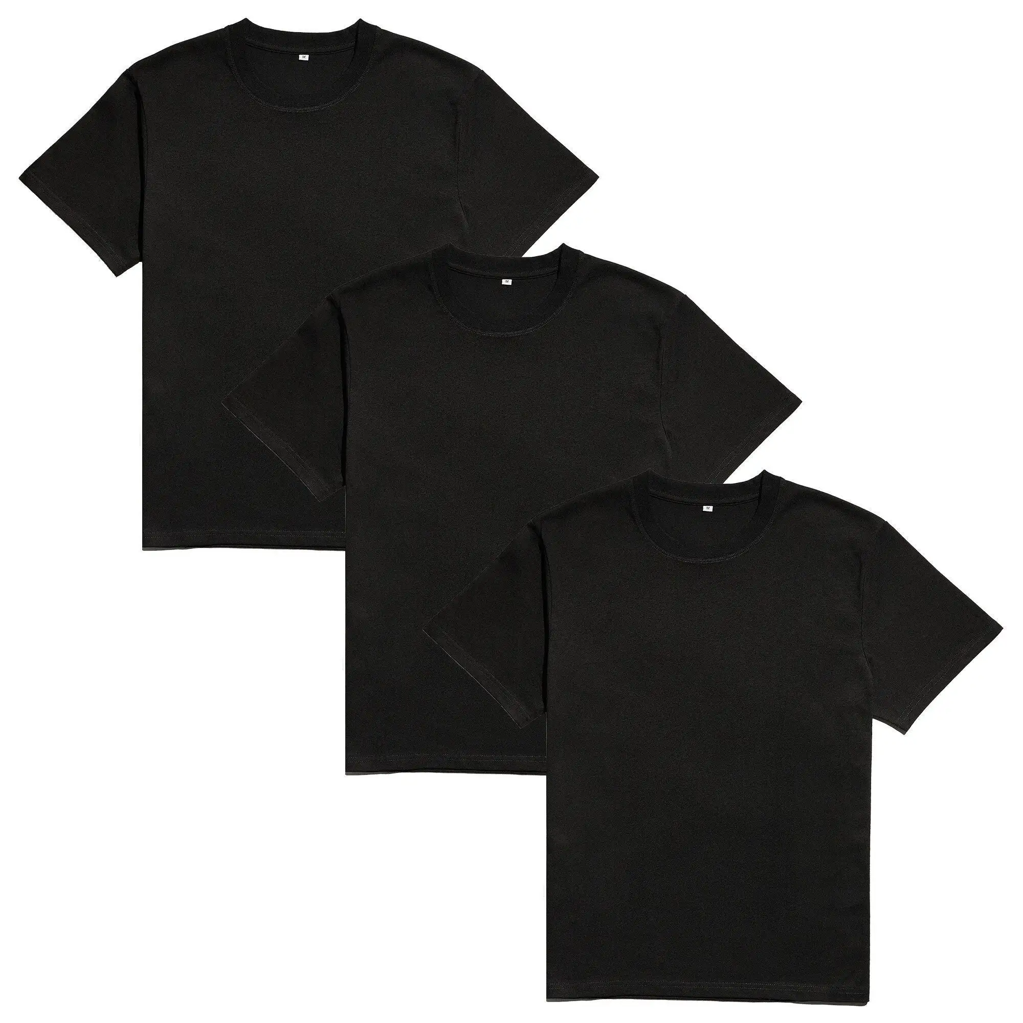 Wholesale Solid T-shirts for Men - Premium Quality 100% Cotton Fabric with Custom Logo Printing Options from a Trusted Exporter