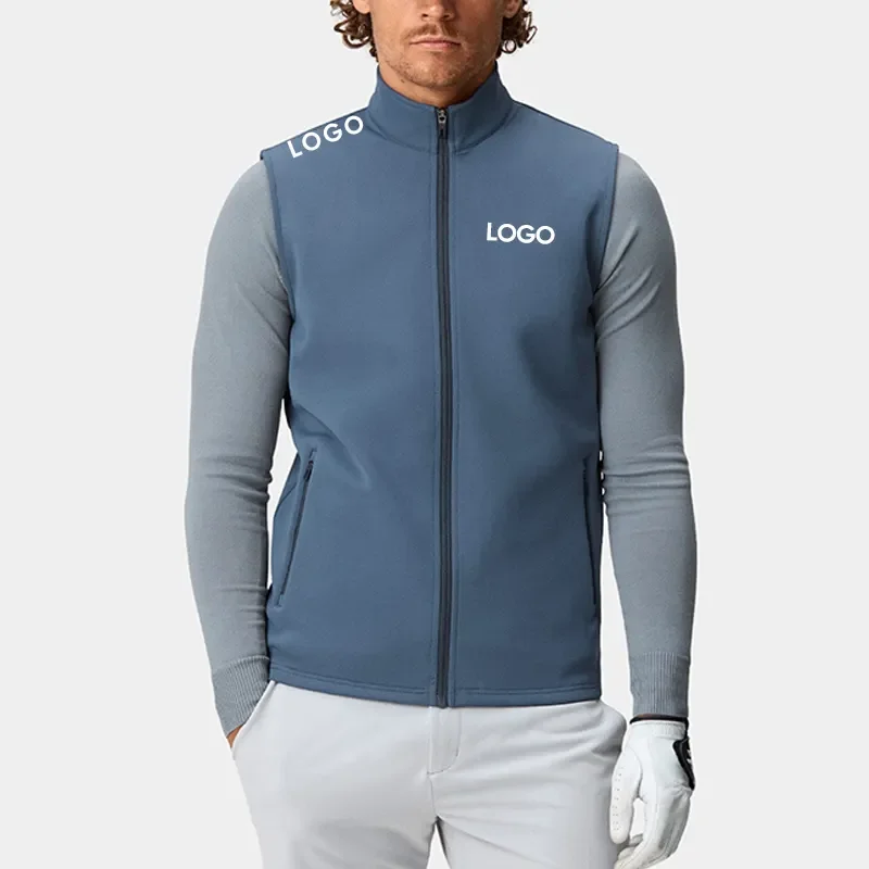 Low Moq Wholesale Winter Custom Softshell Jacket Polar Fleece Vest Men 100% Polyester Windproof Softshell Fleece Outdoor Vest