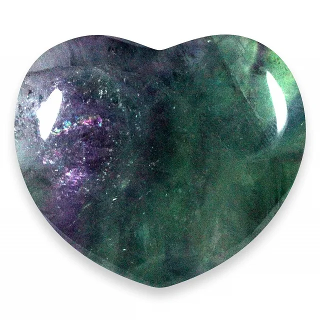 High Quality Purple Fluorite Heart Wholesale Gemstone Healing Crystal Heart stone for Grounding and Meditation Hearts For Sale